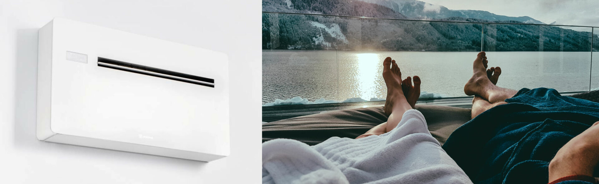 Raumluft24: Klimaanlage Hotelzimmer - Ehepaar und Klimaanlage