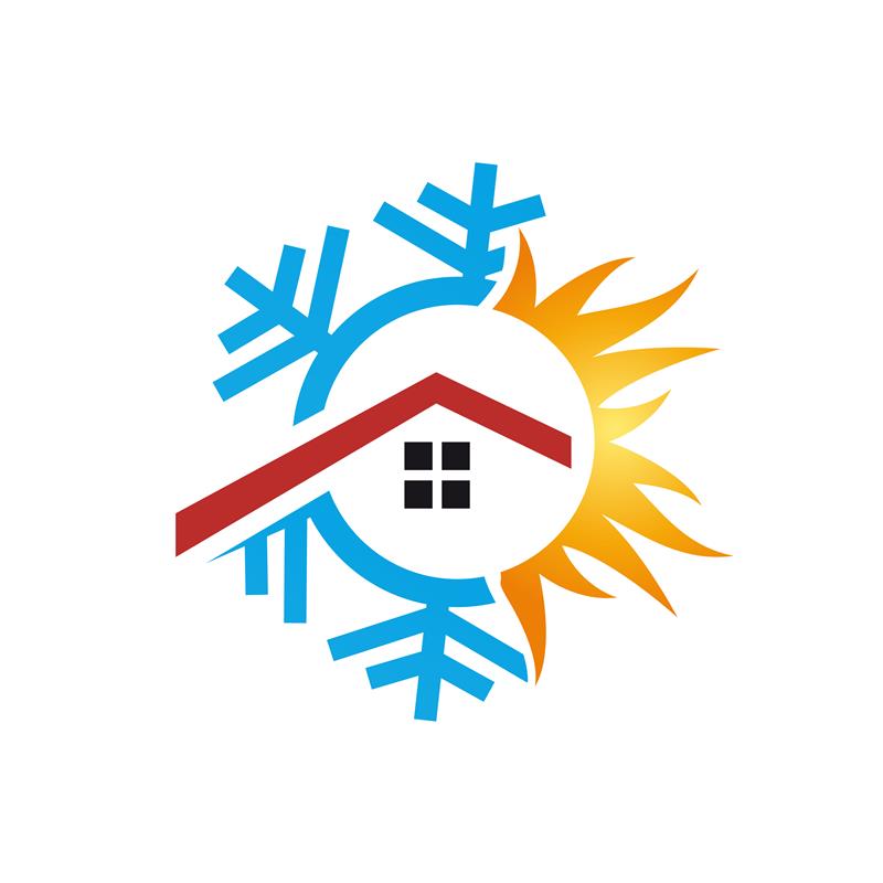 Airconditioning voor verwarming en koeling: Huis Pictogram